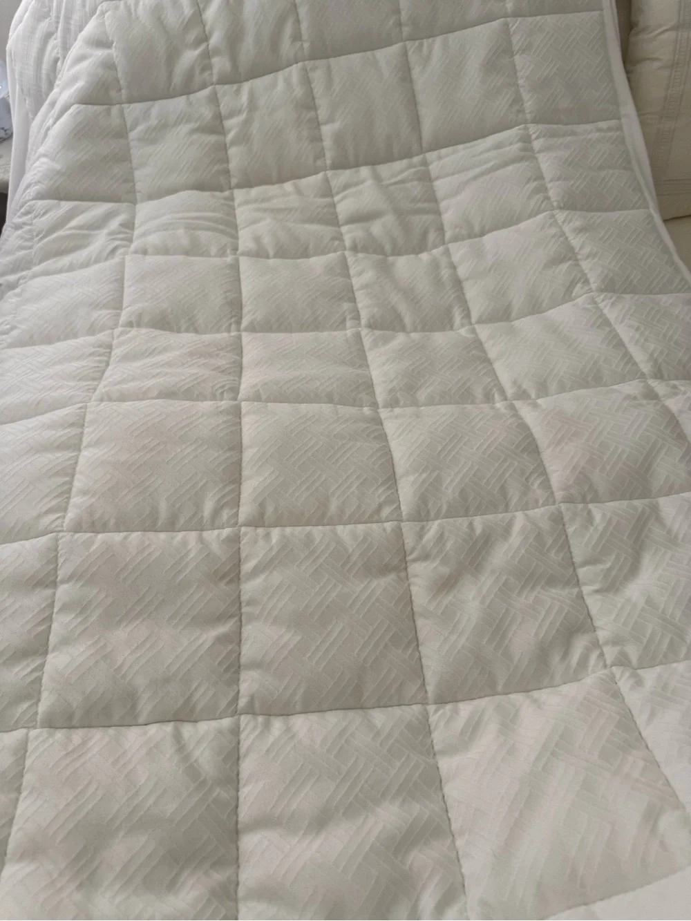 White Quilted mattress cover TWIN size